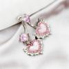 Heart Belly Button Rings Pink Women  Belly Ring Dangle Navel Piercing Barbell Pircing Body Jewelry