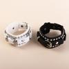 Cuff  Belt Metal Buckle Korean Hand Rope PU Leather Bracelet Rivet Chains Bracelets Women Wristband