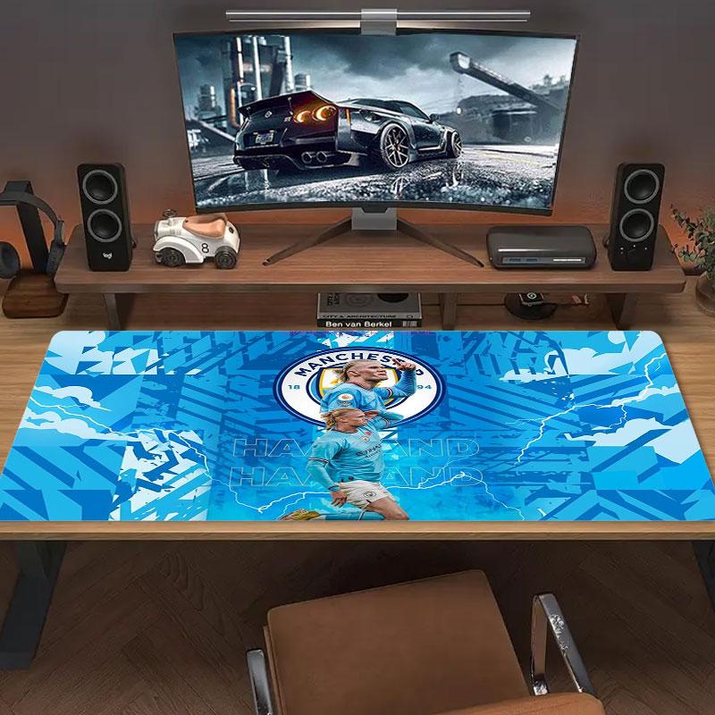 Erling Haaland Large Size Mouse Pad Large Gaming Table Cushion Non-slip Laptop Tablet Big Mousepad XXL Mat Mini PC Playmat With Lock Edge