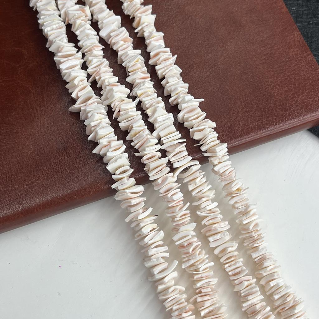 Natural Shell Beads, Fashion Handmade Irregular Loose Spacer Beads, 7-10mm, for DIY Necklace Bracelet Anklet Accessories, Creative Jewelry Making 38cm