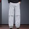 JIELEINUO Men's Wide-Leg Functional Cargo Pants