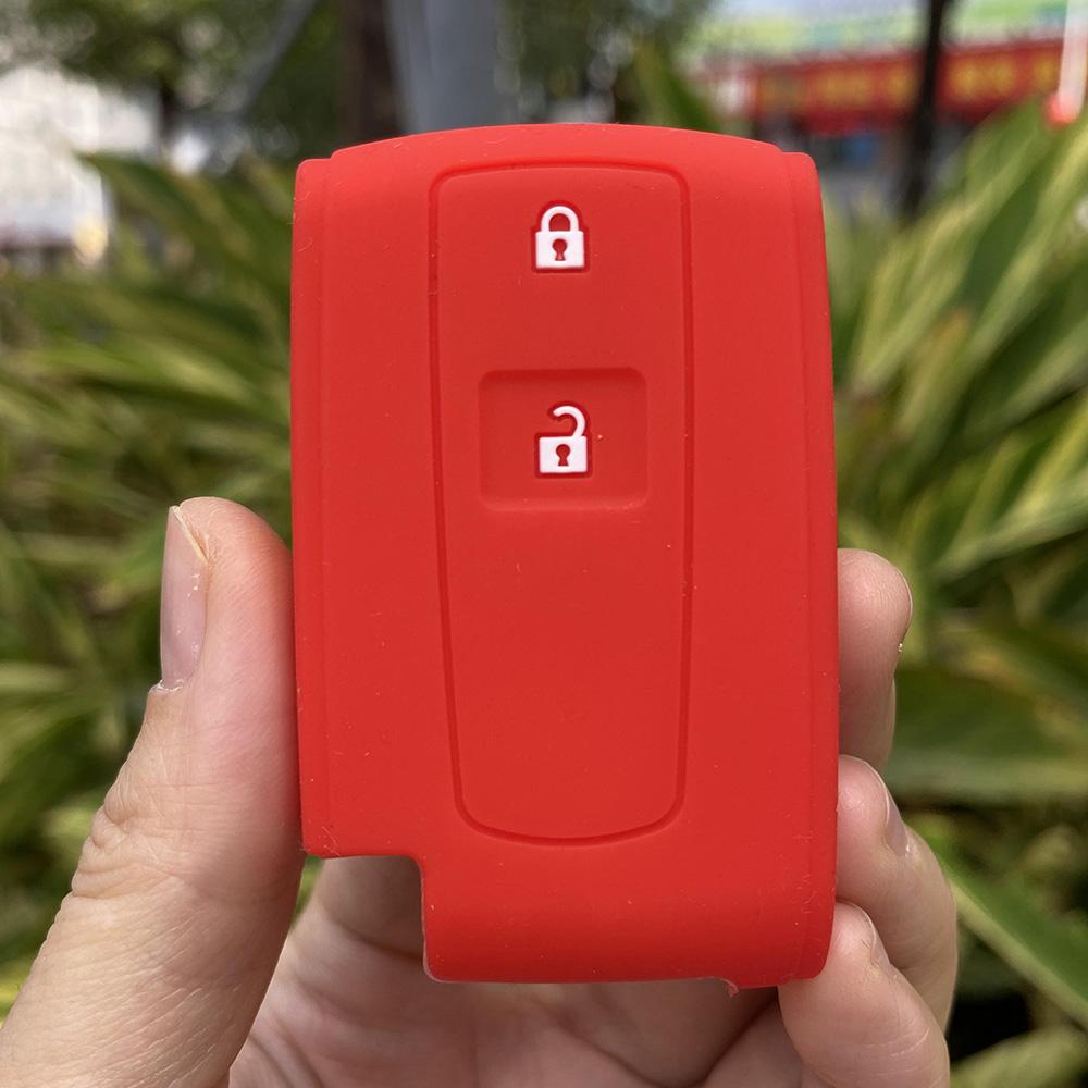Silicone Car Key Fob Cover Case Shell Set For Toyota Corolla Verso 2004 2006 2007 Prius Gen 20 2005 2008 Remote Key Accessories