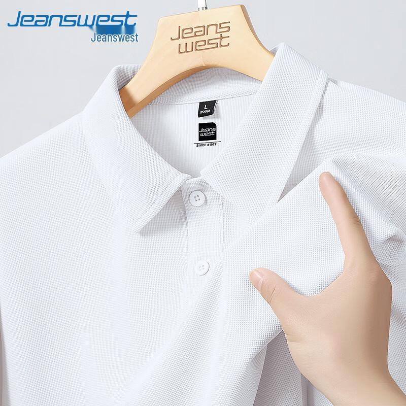 Jeanswest Men's Waffle Knit Short Sleeve Polo Shirt