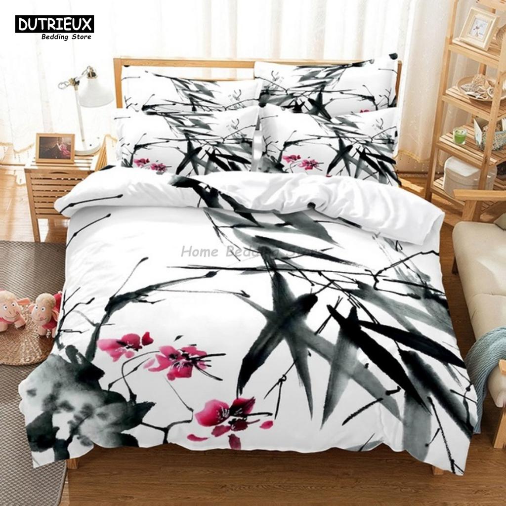 Comforter Branch Flowers Bedding Set 3D Digital Printing For Women Girls Single Queen Full Size Fashion Design