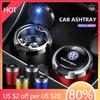 For VW New Car Cigarette Ashtray Cup With Lid With LED Light Portable Detachable Vehicle Ashtray For Volkswagen CC R-Line GTI