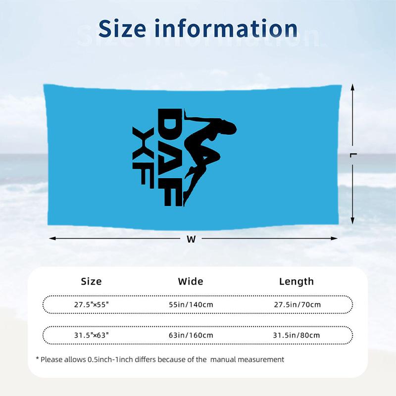DAF Fashion Beach Towel Portable Soft Quick Dry Towel For Swimming Camping Holiday Use