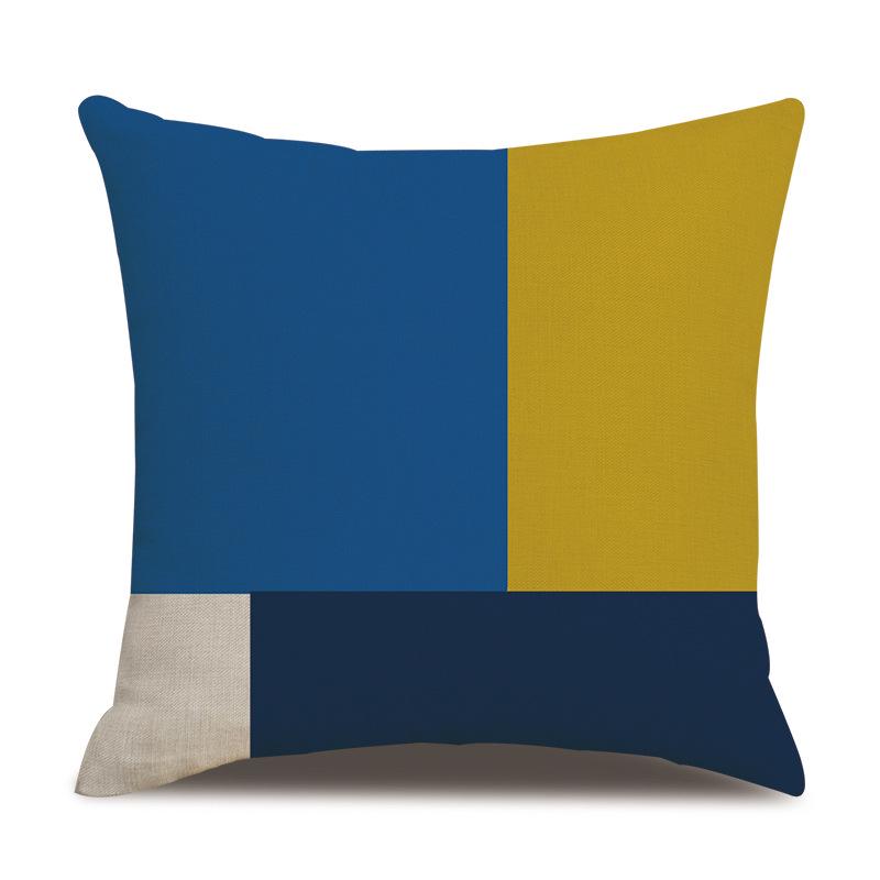 Mediterranean Style Nordic Modern Pillowcase Geometric Pattern Office Pillow Car Sofa Cushion Cover