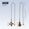 M-Modern-4Pcs Ceiling Fan Pull Chain Set,Bulb And Fan Pattern Pull Chain Extension Fan Pull Chain Pendant 12 Inch