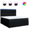 Vidaxl Continental Bed with Mattress, Black, Fabric 180X200 Cm