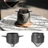 1pc Coffee Filter Cup Double Layer Stainless Steel Screen Foldable Hanging Ear Hand Brewed Coffee Artifact Tool