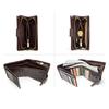 Men Crazy Horse Leather Wallet Clutch RFID Blocking Multi-Functional