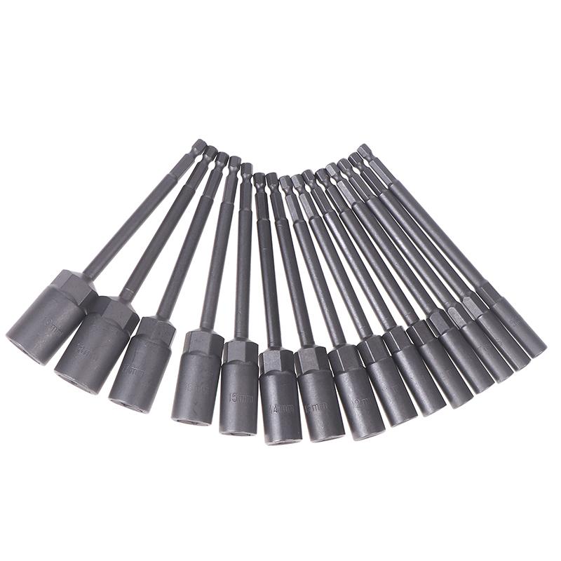 1 Stück 5,5-19 mm Verlängert Elektrische Bohrmaschine Stecknuss Schraubenkopf Mutter Treiber Bit Schlagbohrer Bits Adapter Steckschlüssel Verlängerungsstange 150 mm
