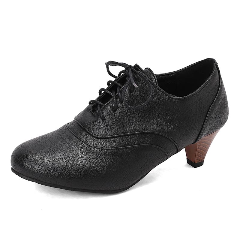 Fashion 2025 Spring Autumn Women Oxford Lace Up Shoes Vintage Round Toe Women Ankle Boots England Style high heels Ladies Chaussure femm