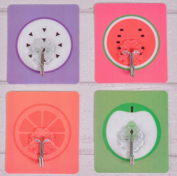 Wall Heavy Duty Self Adhesive Hooks Seamless Sticky Hanging Hook Plastic Keys Bathroom Shower Outdoor Tools Transparent PVC