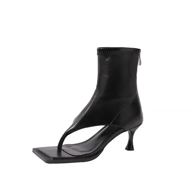 Fashion Mid Heels Sexy Women's Sandals Clip Toe Designer Elegant Heels Shoes 2025 Fad Summer Trend Party Shoes Pumps New Mujer Zapatos