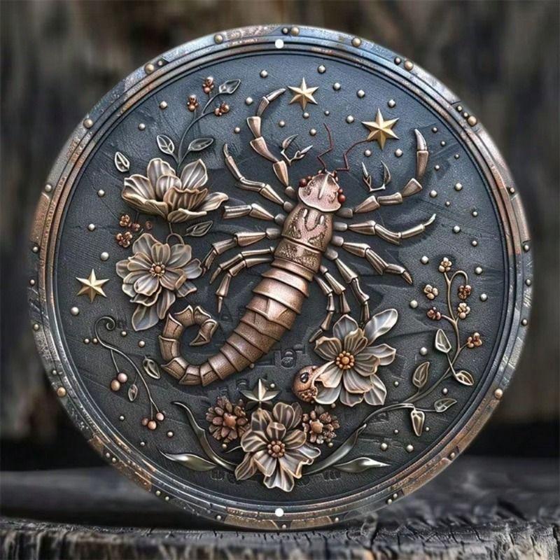 Metal Tin Sign Floral Pattern Wall Art Home Decor 20x20cm