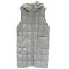 Autumn and Winter New Fashionable Long Style Big Pocket Hooded Light White Duck Down Vest Vest Coat