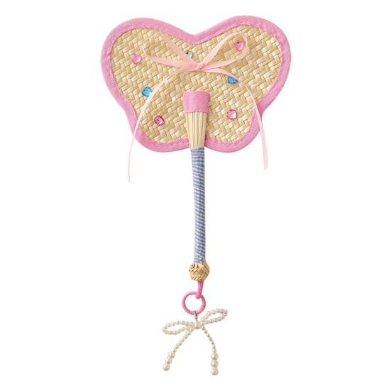 Cartoon Handmade Weaving Fan Bear Butterfly Dog Pumpkin Shell Mango Shape Woven Hand Fan Summer Handheld Cooling Fan Decoration