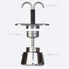 Italian DIY Conduit Coffee Maker 2 Cup 100ML Moka Pot Double Head Stainless Steel Mocha Coffee Pot