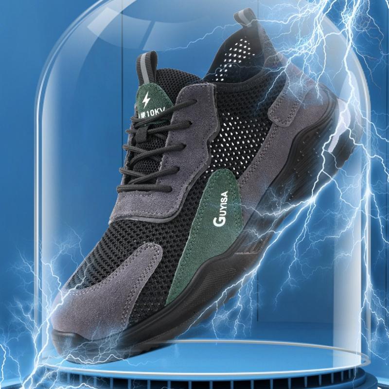 Fashion Fashion Sports Shoes Summer Work Puncture-Proof Safety Shoes Men Steel Toe Shoe Breathable 10kv Insulated Protective Men Shoes