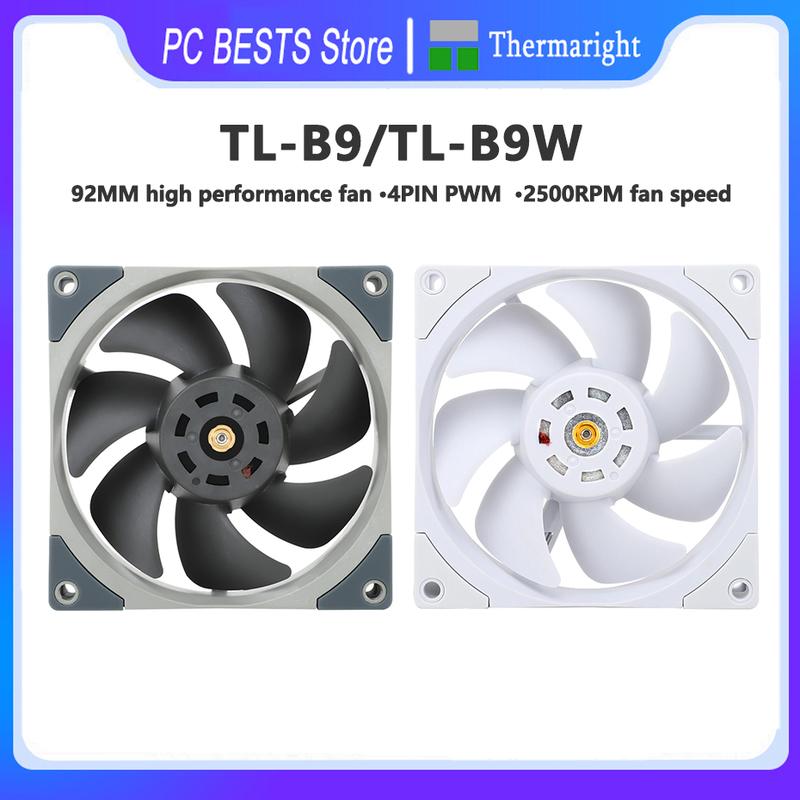 Thermalright TL-B9/B9W Case Cooling Fan 92mm 4PIN PWM High Performance Air Pressure fans 2500 RPM Radiator fan TL-B9W
