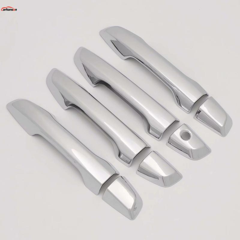 

Автомобильный Стайлинг, наклейка для Honda Cr-v Crv 2017, углеродное волокно, автомобильные дверные ручки, накладка, внешние хромированные аксессуары Without smart hole6To