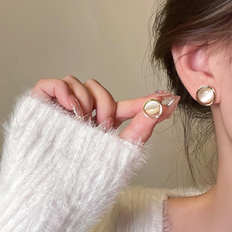 Silver Needle Zircon Star Flower Tassel Stud Earrings - Elegant and Fashionable Women's Accessory