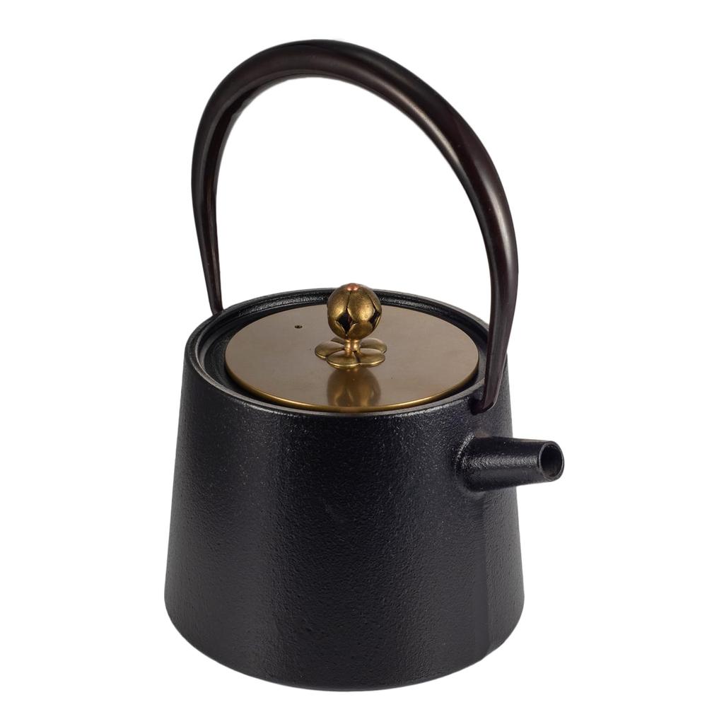 Cast Iron Teapot, 1200ml Capacity, Suitable for Direct Heat and Induction Cooktops, Unpolished, Iron Supplement, Traditional Craft, Cast Iron, Black,