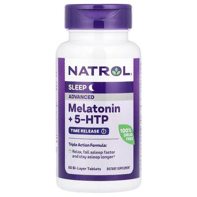 Melatonin + 5-HTP, Advanced Sleep, 60 Bi-Layer Tablets