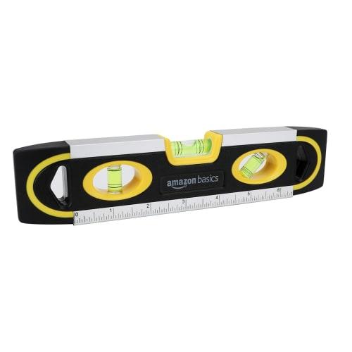 Basic Magnetic Level with Graduation, 9 Inches (23cm), Black and Yellow