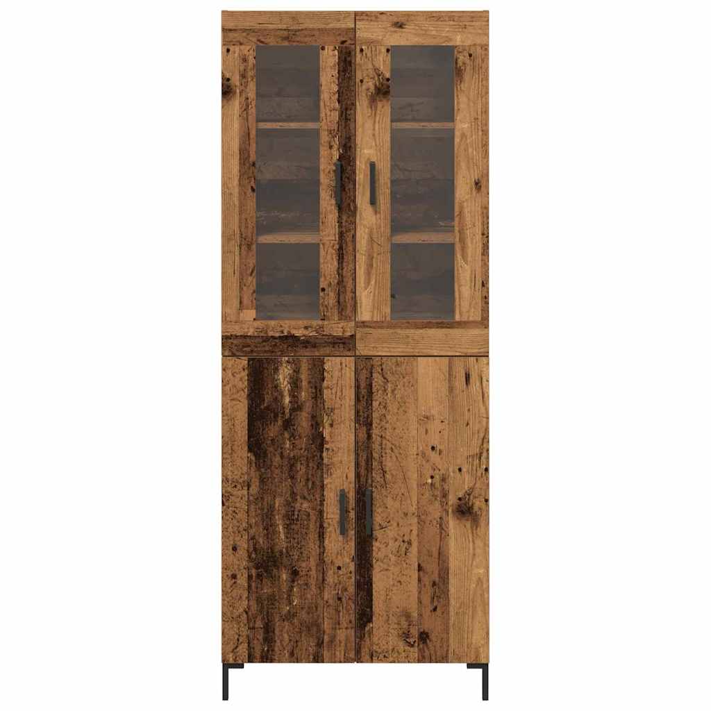 Highboard 2 stuks Gerecycled Hout 69,5 x 34 x 180 cm Spaanplaat