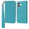 For iPhone 17 Case Woven Texture PU Leather Wallet Phone Cover with Wrist Strap