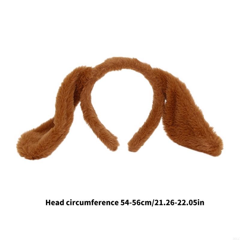 Adorable Dog Ear Hairband Plush Headband Cosplay Headwear For Kids School Event