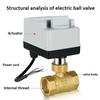 Brass Bidirectional Electric Ball Valve AC220V 1/2 "3/4" 1 "1-1/4" 1-1/2 "waterproof Electric Ball Valve Dual Control T/L Type