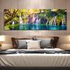 Canvas Painting Lake Waterfall Green Tree Mural Posters Prints Wall Art Picture For Living Room Bedroom Prints Picture
