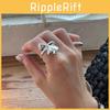 Elegant Korean Style Butterfly Knot Ring For Women High Quality Adjustable Copper Jewelry