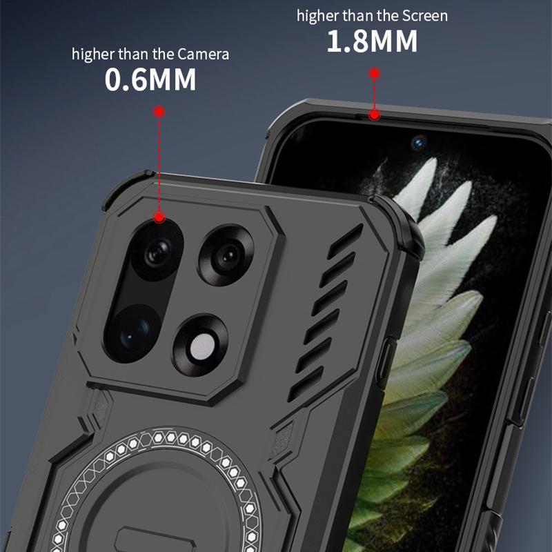 KEYSION Hollow Heat Dissipation Case for OnePlus 15 5G Silicone+PC Magnetic Cooling Shockproof Phone Cover for One Plus 1+ 15 5G