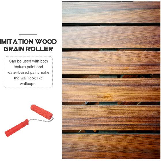 T Tool Tools 7-inch Textured Paint Roller Pattern Paint Roller for Walls DIY Wall Decor Empaistic Grain Painting Roller with Handle Rollers Painting