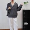 Long-sleeved Sequined High-end Knitted Sweater Top Autumn and Winter New Loose Design Sweater Pullover Woman