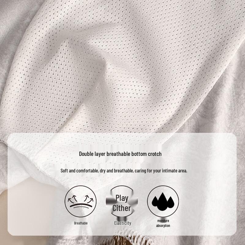 FitonTon Men's 10A Antibacterial Pure Cotton Boxer Briefs 3-Pack