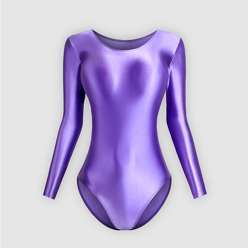 

Взрослый боди с длинным рукавом, блестящий, для йоги и балета Standard XL