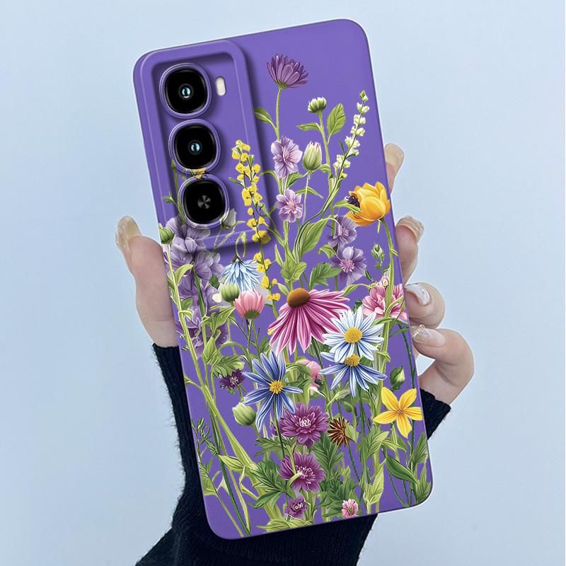 For itel City 100 Phone Case Fashion Simplicity Oil Painting Floral Soft Liquid Silicone Shell For itel City100 Back Cover Funda
