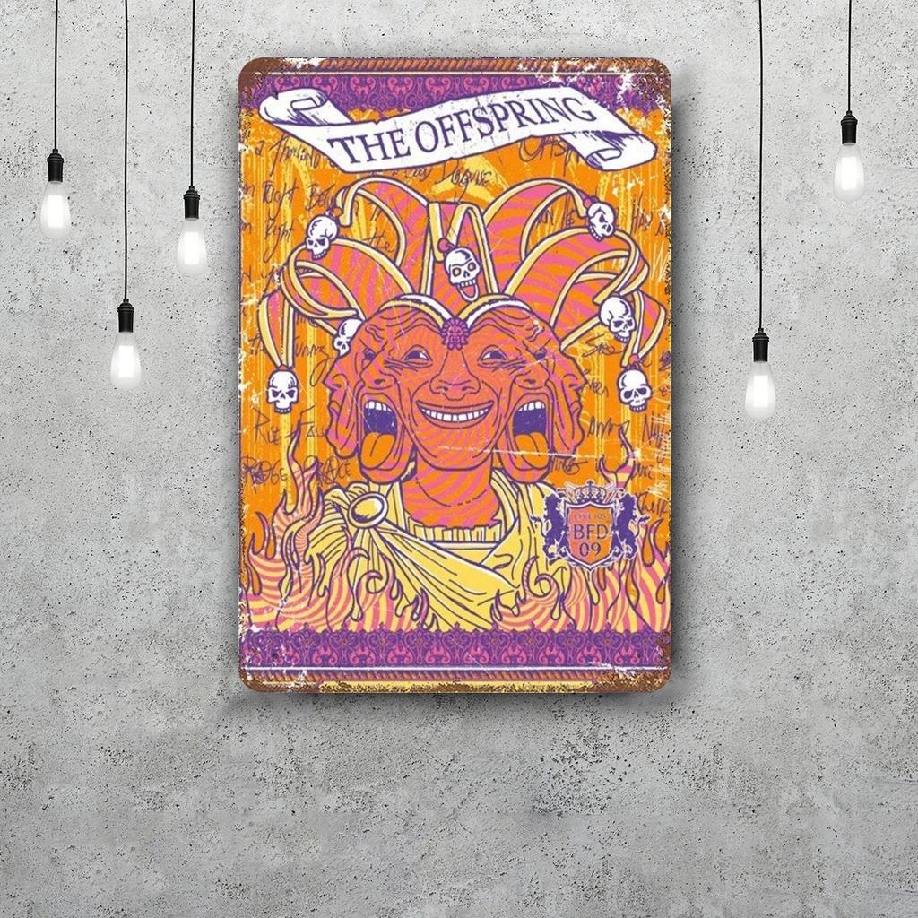 The offspring Vintage Blechschild Heimdekoration Wanddekoration Kunst Wandbild Raumdekoration Dekor Retro Metallschild Platte Bar Poster