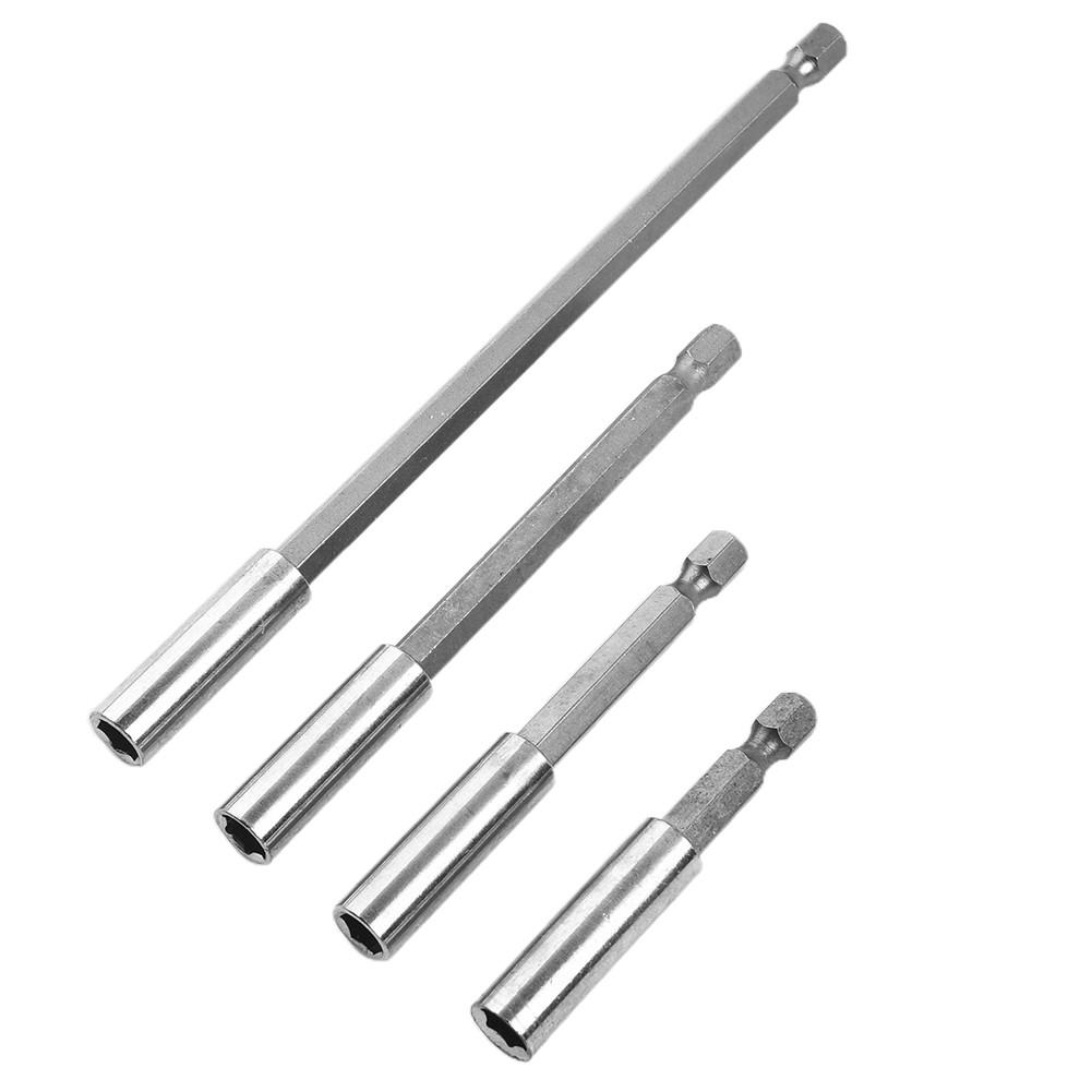 Magnetic Bit Holder Set 60/75/100/150mm Extension Rod 1/4\" Hex Shank Set