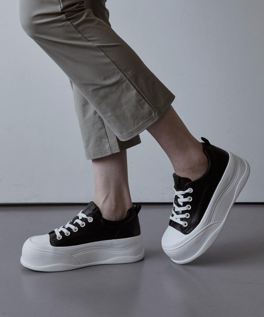 Spur Clod Pureness Cow Leather Sneakers 5.5Cm -Ws7032 (2Color)