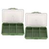 2PCS Multiple Grids Bait Storage Case PP Fishing Tackle Box Hook Bait Gadget  Flying Fishing