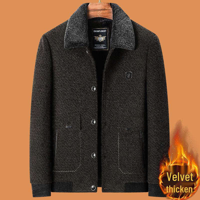 

Dad s Winter Jacket for Men 50-70+: Velvet-Thickened, Cotton, Autumn/Winter Wear 190/104A for 75-83 kg