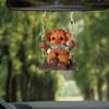 Car Interior Pendant Highland Cow Rear View Mirror Hanging Pendant Easy Installation Resin Figurine Garden Bookshelf Decor