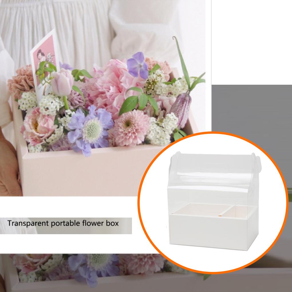 Gift Box Cake Bag with Handle Flower Storage Boxes Decor Party Favor Decorative Engagement Proposal Celebration Ceremony