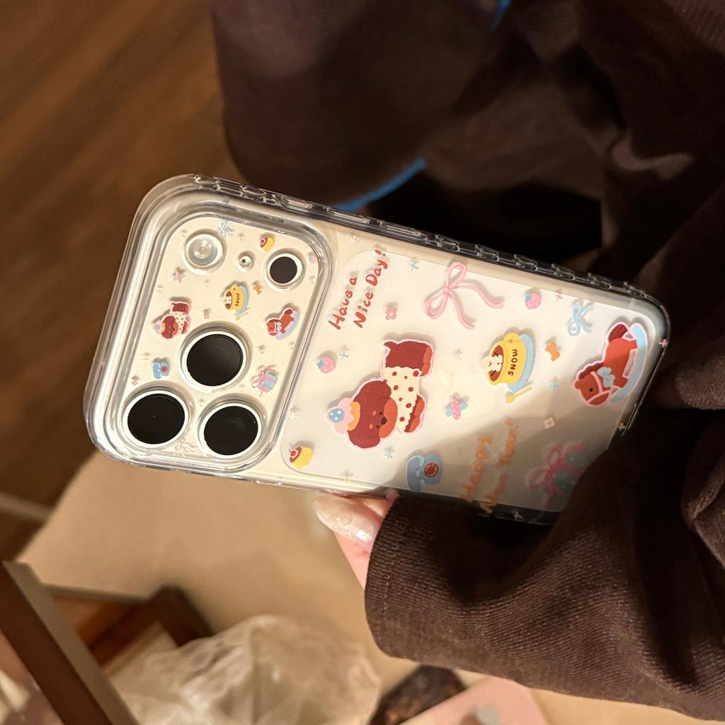 Childlike New Year Cartoon 17 Case for Apple 17 Pro Max, iPhone 16 Red, 15 Soft Case, 13 Cute